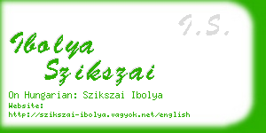 ibolya szikszai business card